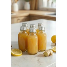 Digithome 6’lı 50 ml Gümüş Metal Kapaklı Cam Zencefil Shot Şişesi Söz Nişan Hediyelik Kolonya Şişesi