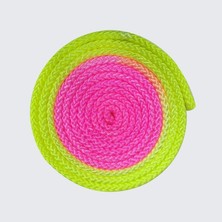 Gymo Ritmik Jimnastik Atlama İpi Canlı Sarı Pembe Renkleriyle Taşınabilir ve Dayanıklı