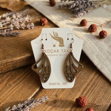 Koçak Takı Ahşap Küpe Modern Özgün Minimalist Takı Model No 269