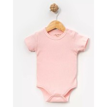 Angeltouch Pamuklu Kız Erkek Bebek Body Atlet Kısa Kol Raporlu Renkli