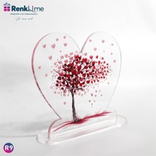 Asa Store Pleksi Masa Üstü Kalp Ağaç