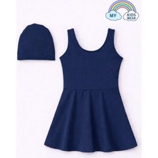 My Kids Wear Kız Çocuk  Şapkalı Etekli Mayo Takımı (Külotlu Mayo) 12703