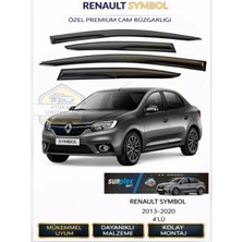 Renault Symbol 2013-2020 Cam Rüzgarlığı Takım 4’lü Takım Rüzgar Kesici, Yağmur Önleyici