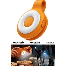 Tech&bello accessories Manyetik Magsafe LED Işık – Klipsli, 5 Kademeli Sıcak & Soğuk Işık, Şarjlı Mini Işıldak