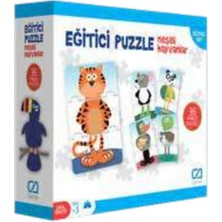 Eğitici Puzzle - Neşeli Hayvanlar