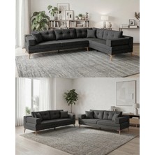 Velura Home & Living Zeri Yataklı Puzzle Modüler Köşe Koltuk Takımı & Köşe Takımı - Antrasit - 110