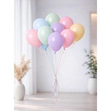 Mini Makaron Karışık Renk Lateks Balon – Kalisan Parti Süsleme Balonları 12 cm 100'LÜ