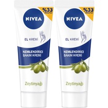 Nivea Zeytinyağı Nemlendirici El Kremi 100 ml X2 Hızlı Emilim Özelliği ile Derin Nemlendirme