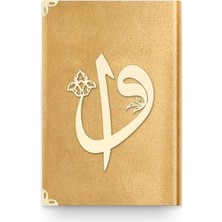 Orta Elif-Vav Kadife (1036 Gold) 2 Renkli Kuranı Kerimler