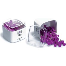 Mas 1262 Mor Renkli Cubbie Harita Çivisi 100 Adet Toplu İğne Ölçülerle Kullanıma Uygun