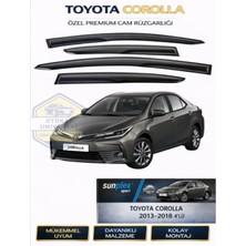Toyota Corolla 2013-2018 Cam Rüzgarlığı Takım 4’lü Takım Rüzgar Kesici, Yağmur Önleyici