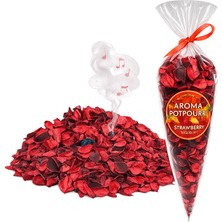 Süsle Bebek ve Parti Çilek Kokulu Kurutulmuş Gerçek Gül Yaprakları - 80 gr