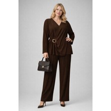 Piliseli Büyük Beden Abiye Takım