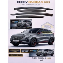 Chery Omoda 5 2023 Sport Cam Rüzgarlığı Takım 4'lü Takım Rüzgar Kesici, Yağmur Önleyici