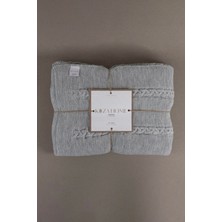 Koza Home Trenza Gri Çift Kişilik Battaniye 15030
