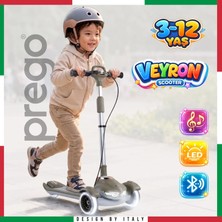 Prego Veyron Bluetoothlu Müzikli Işıklı Çocuk Scooter Katlanabilir - Yükseklik Ayarlı