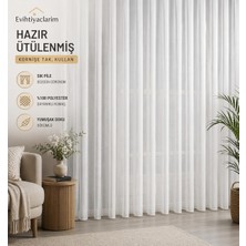 Perde Deposu Ütü Sevmez Düz Kurşunlu Tül Perde  Müşteri Memnuniyetli Perde 1 x 2.5 Orta Pileli