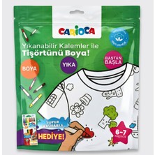 Carioca Boyanabilir Tişört 6-7 Yaş -Keçeli Kalem Hediyeli