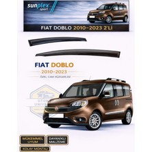 Fiat Doblo 2010-2023 Uyumlu Cam Rüzgarlığı Takım 2'li Takım Rüzgar Kesici, Yağmur Önleyici