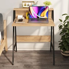 Ayz Raflı Çalışma Masası Laptop Bilgisayar Öğrenci Ders Çocuk Genç Odası Makyaj Mutfak Oyuncu Çok Amaçlı Masa Piyano Siyah Çam