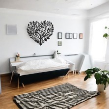 Asa Store Lazer Kesim Metal Duvar Dekoru,  Kalp Ağacı, Sevgi Ağacı 40 cm