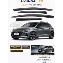 Hyundai I20 2021 ve Sonrası Cam Rüzgarlığı Takım 4'lü Takım Rüzgar Kesici, Yağmur Önleyici