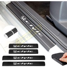 Carmind Honda Civic Karbon Kapı Eşiği Oto Sticker 4 Adet