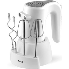 Raks Trend Mix 400 Watt Standlı El Mikseri Beyaz - Gri Kolay Saklama Aksesuar Standı ile