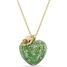 Swarovski Idyllia Kolye, Karışık Kesimler, Elm, Yeşil, Altın Rengi Kaplama
