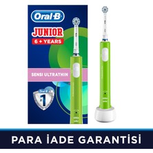 Oral-B Junior 6+ Yaş İçin Şarj Edilebilir Diş Fırçası Ekstra Yumuşak Kıllarla Yeşil Renk