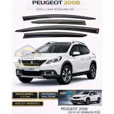 Sunplex Peugeot 2008 2019 Ve Sonrası Sport Cam Rüzgarlığı Takım 4'lü Takım Rüzgar Kesici Yağmur Önleyici