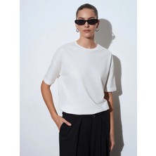Dilvin 3683 Basic T-Shirt-Ekru