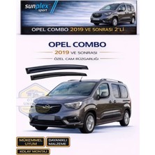 Sunplex Opel Combo 2019 -2026 Cam Rüzgarlığı Takım 2'li Takım Rüzgar Kesici, Yağmur Önleyici