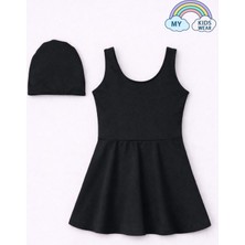 My Kids Wear Kız Çocuk  Şapkalı Etekli Mayo Takımı (Külotlu Mayo) 12710