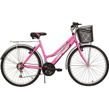 Canello Pembe Kadın Şehir Bisikleti 21 Vites 24 Jant Hızlı ve Rahat Kullanım