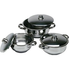 Gülsan Mercan 6 Parça Tencere Seti Çelik Kapak