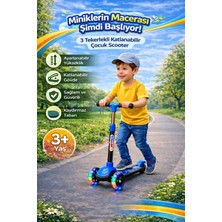 Hak-İş Oyuncak Swing Işıklı 3 Tekerlekli Scooter Mavi