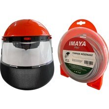İmaya Buhar Yapmaz Tırpan Maskesi + 3.30MM 25MT. Telli Yuvarlak Misina (2'li Ekonomik Paket)