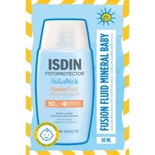 Isdin Fotoprotector Pediatrics Fusion Fluid Mineral Baby SPF50 50ML Çocuklar İçin Güneş Koruyucu