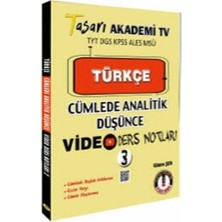 Senka Tasarı Türkçe Cümlede Analitik Video Ders Notları 3