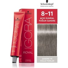 Schwarzkopf Igora Royal Küllü Tonlar 8-11 Açık Kumral Yoğun Sandre Saç Boyası 60ml
