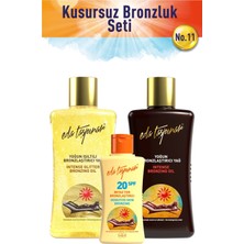 Eda Taşpınar Kusursuz Bronzluk Seti No:11 Yoğun Bronzlaştırıcı Spf0 & Işıltılı Bronzlaştırıcıı & Mini Beyaz Ten SPF20