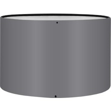 Art&Gift Antrasit Gri Yedek Lambader Başlığı Kumaş Malzeme ile Salon İçin 21 cm Yükseklik