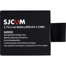 SJCAM Aksiyon Kamera Yedek Bataryası 900mAh 3.7V Li-ion Siyah Renk Uyumlu Modellerle  SJ4000 SJ5000 M10
