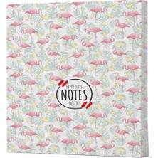 Senka Flamingo 3 - Yan Boyamalı Çizgili Defter