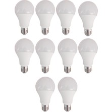 N&D Lighting 9watt E-27 Duylu LED Ampul 6500K Beyaz Işık 10 Adet Enerji Tasarruflu