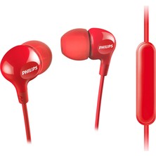 Philips SHE3555RD Kablolu Kulak İçi Stereo Kulaklık - Mikrofon Özelliği ile Müzik İçin Uygun
