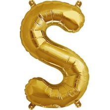 Parti Adresi Harf Folyo Balon S Harfi Altın Renk 100 Cm - 40"