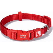 BloominBag Swissplus Urban Paws Köpek Tasması – Crimson Red | Ayarlanabilir, Dayanıklı, HAFIF-10MM