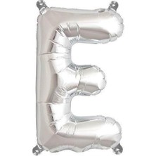 Parti Adresi Harf Folyo Balon E Harfi Gümüş Renk 76 Cm - 34"